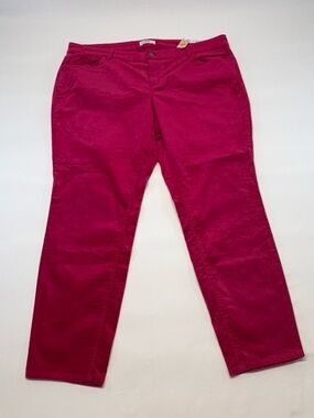 LOFT Magenta Pink Straight-Leg Pants